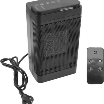 Radiateur Soufflant Céramique 1500W avec Télécommande noir Vendos85