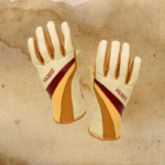 GANTS MOTO CUIR Wildust Sisters. 70'S STRIPE. BLANC – Image 6