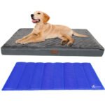 Matelas panier pour chien avec tapis gel rafraichissant amovible 115x81x9cm