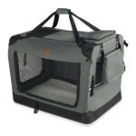 Sac transport pliable chien chat caisse cage portable 70x52x52cm gris