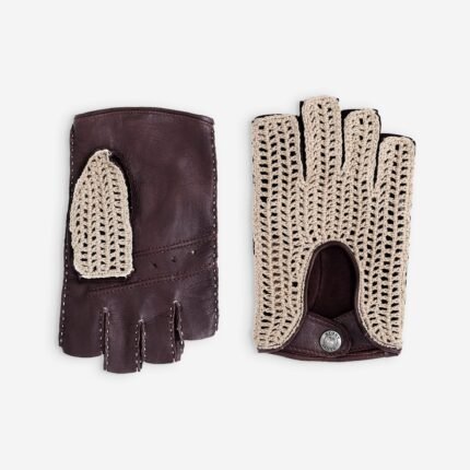 GLOVE STORY - GANTS DE CONDUITE. MITAINES-CUIR AGNEAU-NON DOUBLÉ-21124NF- FEMME