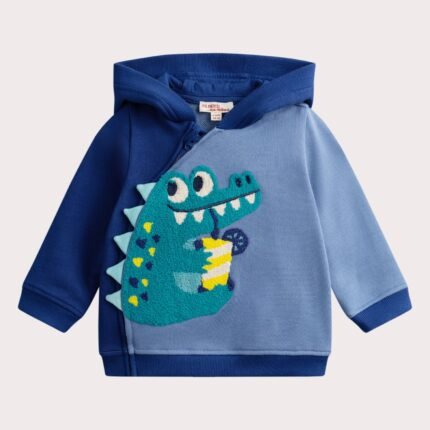 Gilet à capuche bleu vif pour bébé garçon