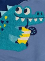 Gilet à capuche bleu vif pour bébé garçon – Image 2