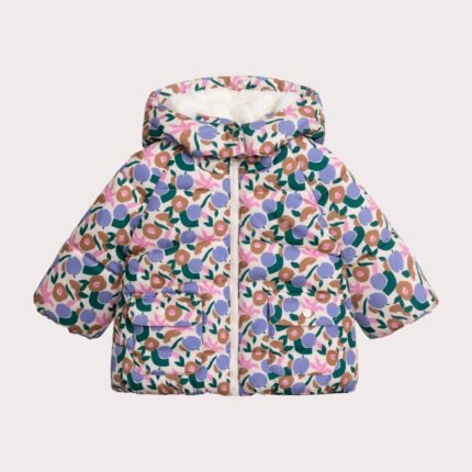 Doudoune prune pour bébé fille