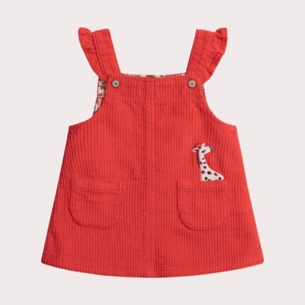 Robe pivoine girafe pour bébé fille