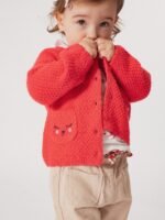 Cardigan pivoine pour bébé fille – Image 2