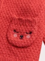 Cardigan pivoine pour bébé fille – Image 3