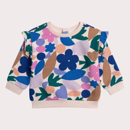 Sweat-shirt fleuri pour bébé fille