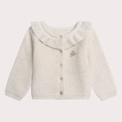 Cardigan écru pour bébé fille