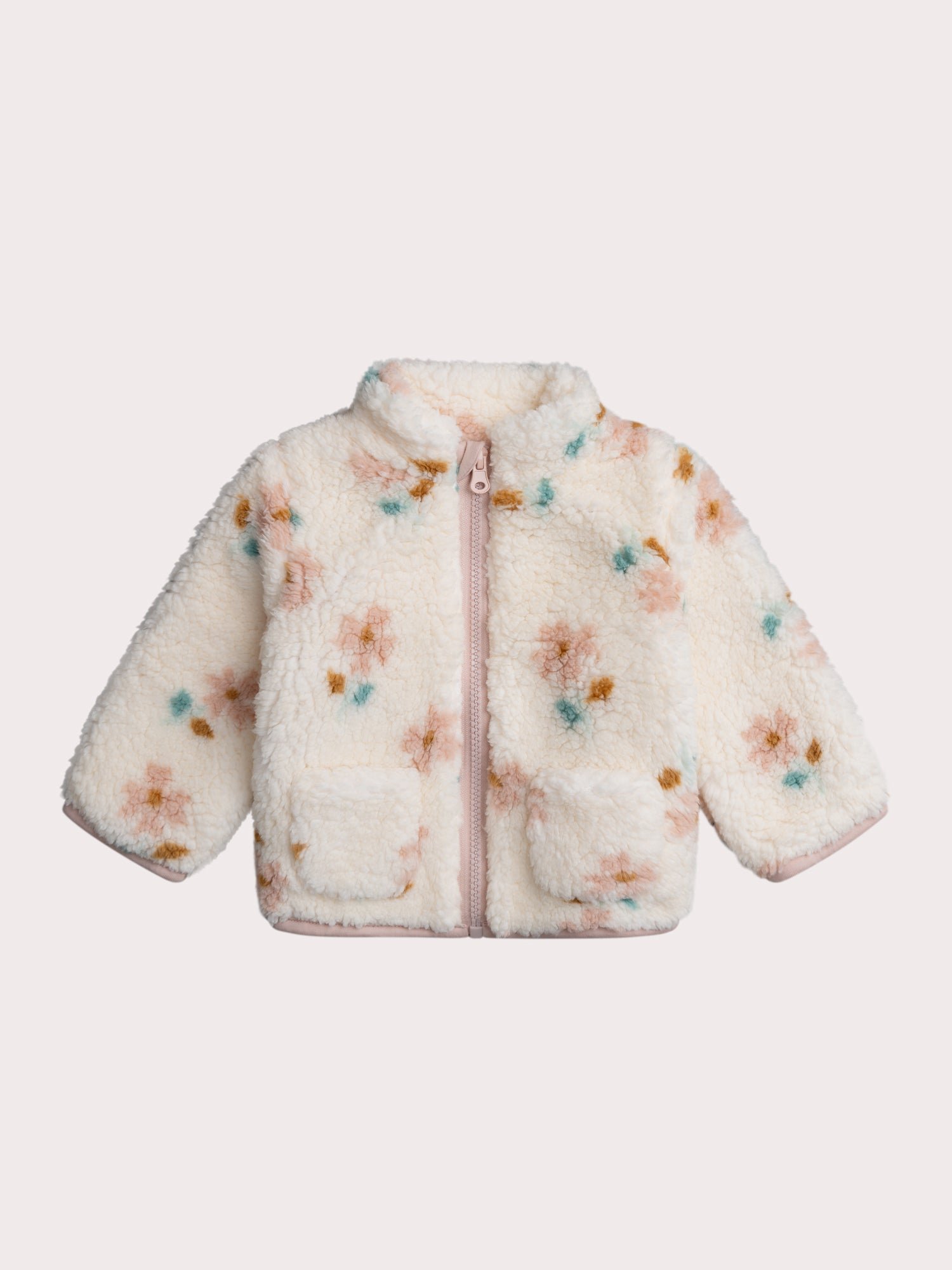 25WG09O1CAR_632_111b88040f-8ed1-4e2c-8698-c71c41d8d492 Veste en fausse fourrure à fleurs pour bébé fille – Image 1