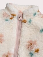 Veste en fausse fourrure à fleurs pour bébé fille – Image 3