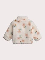Veste en fausse fourrure à fleurs pour bébé fille – Image 5