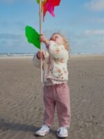 Pantalon rose poudre pour bébé fille – Image 2