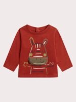T-shirt zèbre rouge pour bébé garçon
