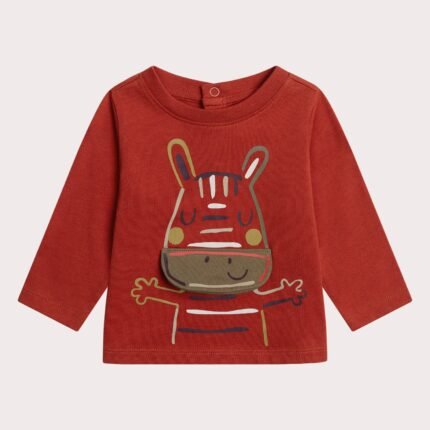 T-shirt zèbre rouge pour bébé garçon