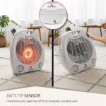 Radiateur et Ventilateur Soufflant. Portable. Air Chaud / Froid. Thermostat 2000 Blanc HT1126 – Image 4