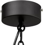 NEUF - KoKoon HL00420BL Suspension Design TEOL en. Métal. E27. 40 W. Noir. 40 x 40 x 50 cm – Image 6