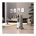 Radiateur Bain D'huile -   - 1500 W - Jusqu'a 45 M2 - Mobile - Fonction Anti-gel - Gris Delonghi – Image 2