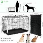 Cage pour chien pliable avec 2 portes verrouillable plateau amovible 107x70x78cm – Image 4