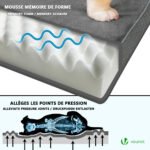 Matelas panier pour chien avec tapis gel rafraichissant amovible 76x51x9cm – Image 4