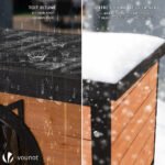 Maison pour Chat en bois avec toit bitumé et entrée en forme d'oreilles de chat – Image 4