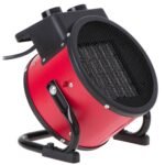 Chauffage Céramique. 2 Puissance. Portable. Thermostat Automatique Design Modern 2400 Noir/Rouge HT1130 – Image 6