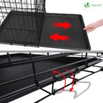 Cage pour chien pliable avec 2 portes verrouillable plateau amovible 122x75x81cm – Image 5