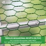 Enclos poulailler en metal galvanise et grillage avec bache PE 300x200x200cm – Image 6