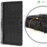 Cage pour chien pliable avec 2 portes verrouillable plateau amovible 122x75x81cm – Image 6