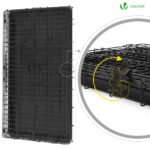 Cage pour chien pliable avec 2 portes verrouillable plateau amovible 107x70x78cm – Image 6