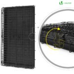 Cage pour chien pliable avec 2 portes verrouillable plateau amovible 92x58x64cm – Image 6