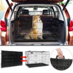 Cage pour chien pliable avec 2 portes verrouillable plateau amovible et housse de protection 122x75x81cm – Image 7