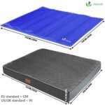 Matelas panier pour chien avec tapis gel rafraichissant amovible 76x51x9cm – Image 7