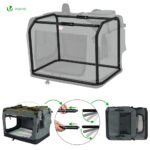 Sac transport pliable chien chat caisse cage portable 60x44x44cm gris – Image 7