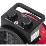 Chauffage Céramique. 2 Puissance. Portable. Thermostat Automatique Design Modern 2400 Noir/Rouge HT1130 – Image 4