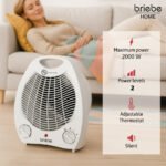 Radiateur et Ventilateur Soufflant. Portable. Air Chaud / Froid. Thermostat 2000 Blanc HT1126 – Image 2