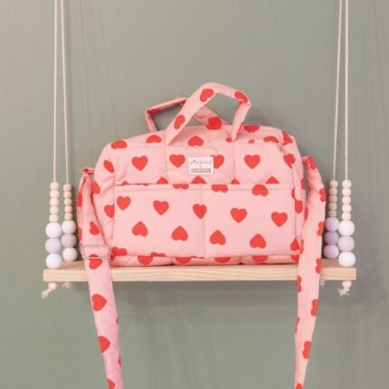 Accessoire poupon - Sac à langer cœur bonton + minikane