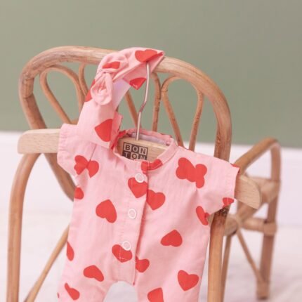 Accessoire poupon - Ensemble Lili cœur bonton + minikane