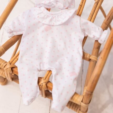 Accessoire poupon - Ensemble Camille étoilé rose bonton + minikane