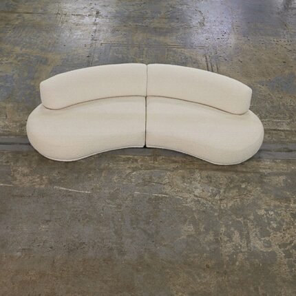 CANAPÉ BOUCLETTE BLANCHE MODULABLE