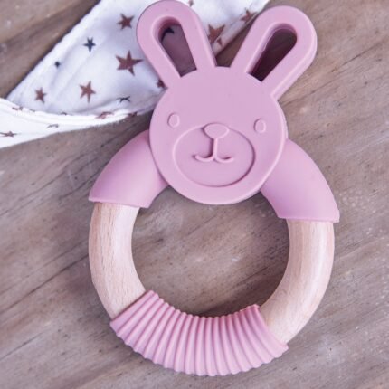 Hochet - Silicone rose