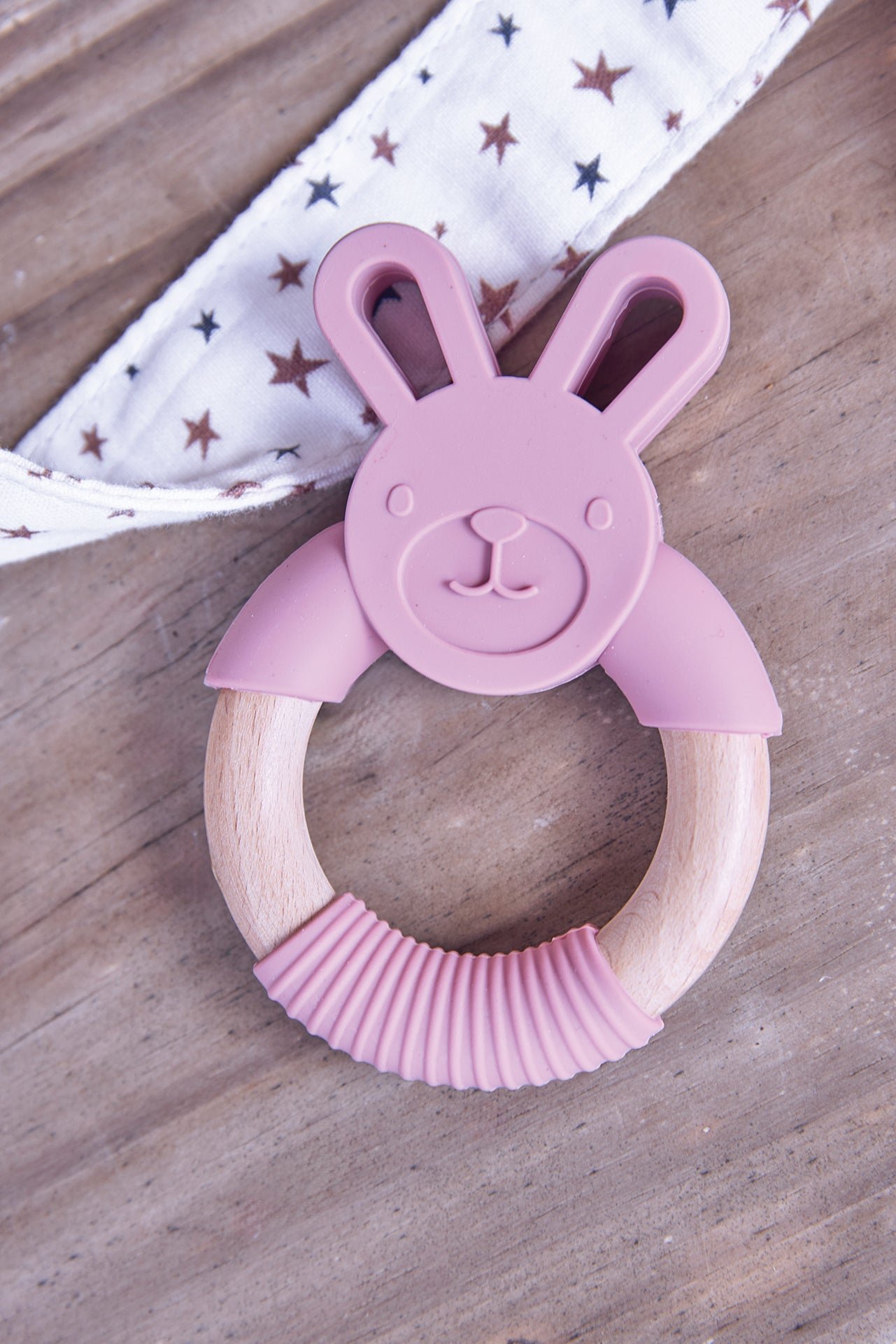 COL007145_1 Hochet - Silicone rose – Image 1