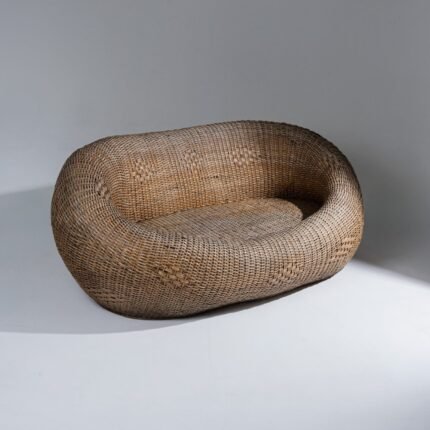 CANAPÉ D'EXTÉRIEUR EN OSIER. 1960s