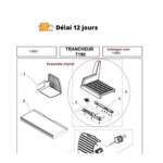 Ensemble chariot trancheuse T190 Magimix 11651