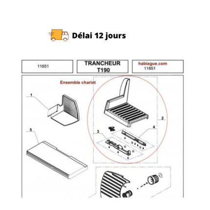 Ensemble chariot trancheuse T190 Magimix 11651