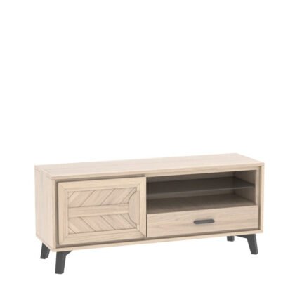 HAUSSMANN - Meuble TV 1 porte 1 tiroir 1 niche