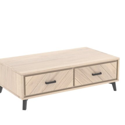 HAUSSMANN - Table basse rectangle 2 tiroirs