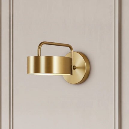 Applique murale style vintage en métal - L. 24 x H. 14.5 cm - Doré - OTILIE