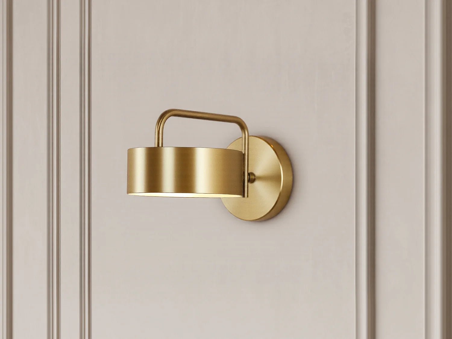 IMG-0053 Applique murale style vintage en métal - L. 24 x H. 14.5 cm - Doré - OTILIE – Image 1