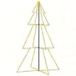 vidaXL Arbre de Noël cône 240 LED d'intérieur/d'extérieur 118x180 cm – Image 2